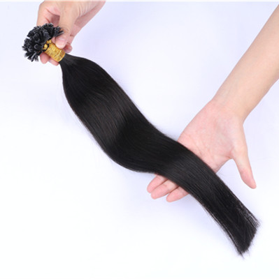 U tip hair extension,Double drawn Virgin Pre-Bonded Extension I U Flat Tip Hair Weave HN191